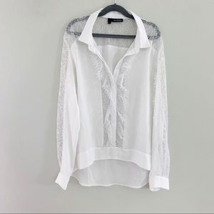 The Kooples White Lace Blouse Small